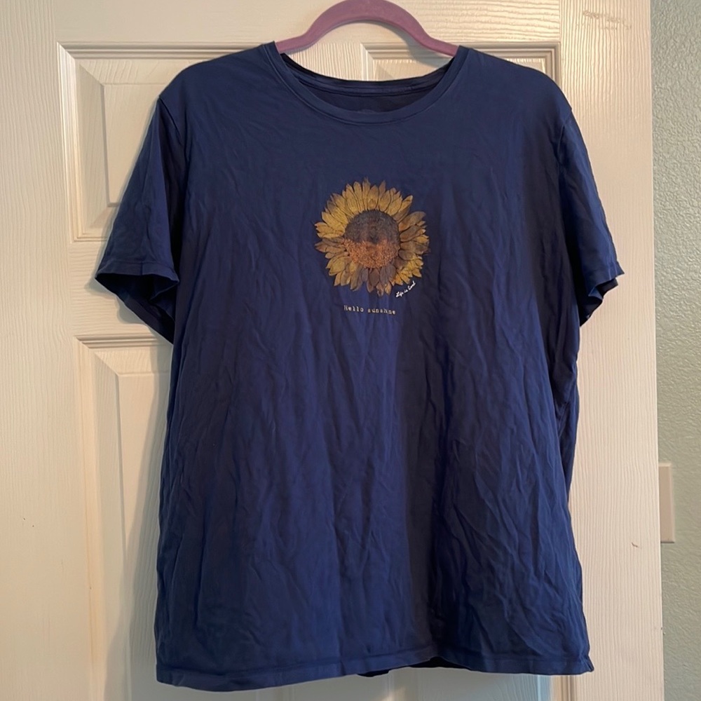 Life is good navy tee